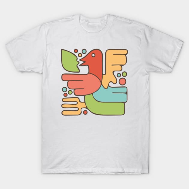 Block Bird T-Shirt by majoihart